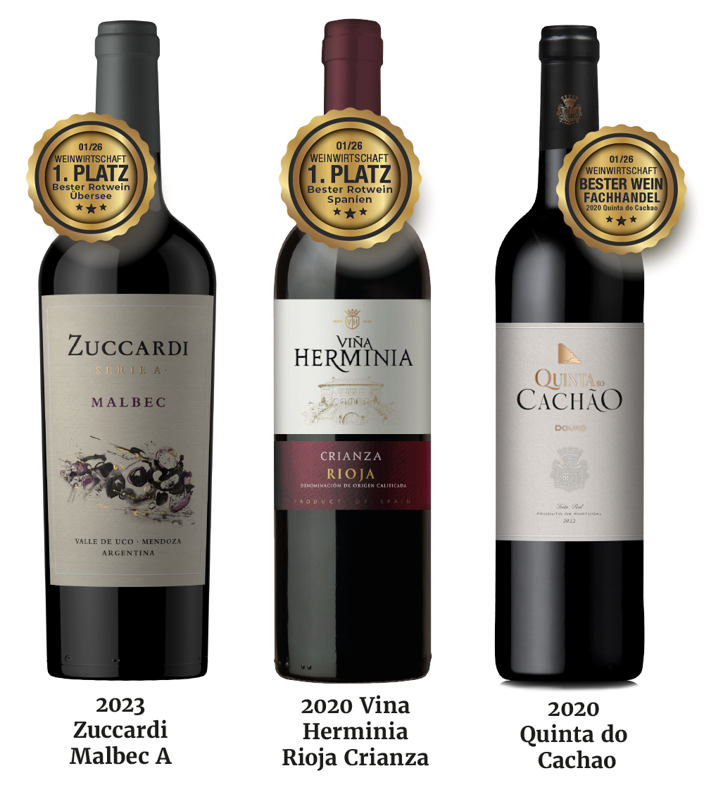 Mit drei Sieger-Weinen beginnt das Jahr 26.